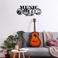 Music Live Yazılı Metal Duvar Panosu - Siyah