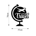 Let's Go Travel Globus Metal Duvar Panosu - Siyah