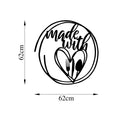 Made With Love Metal Duvar Panosu - Siyah