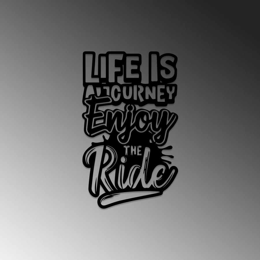 Life is a Journey Metal Duvar Panosu - Siyah