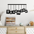 Teamwork Yazili Metal Duvar Panosu - Siyah