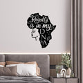 Afrika Kadin Royalty is in my DNA Metal Panosu - Siyah