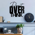 Don't Overthink Yazili Metal Duvar Panosu - Siyah