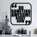 Do Something Awesome Yazılı Metal Duvar Panosu - Siyah