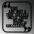 You Are Not a True Success Yazılı Metal Duvar Panosu - Siyah