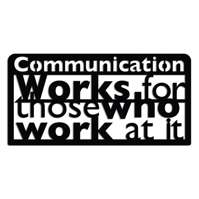 Communication Works Yazılı Metal Duvar Panosu - Siyah