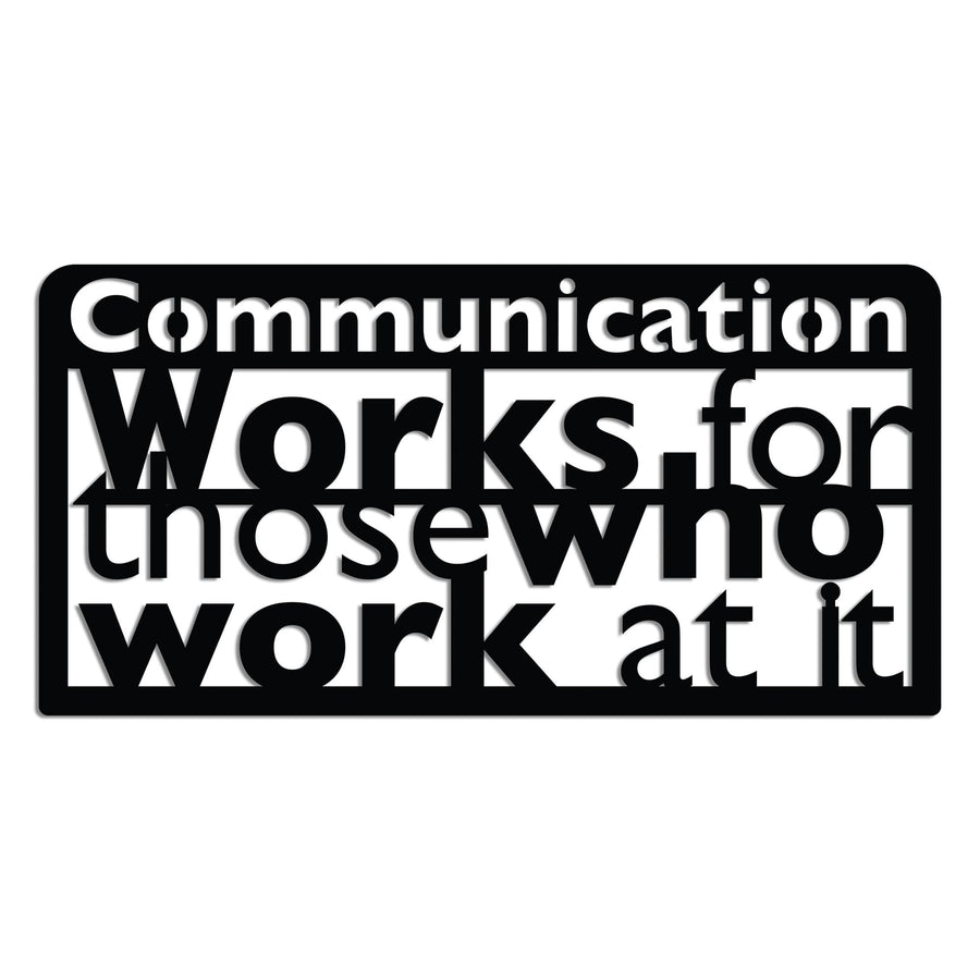 Communication Works Yazılı Metal Duvar Panosu - Siyah