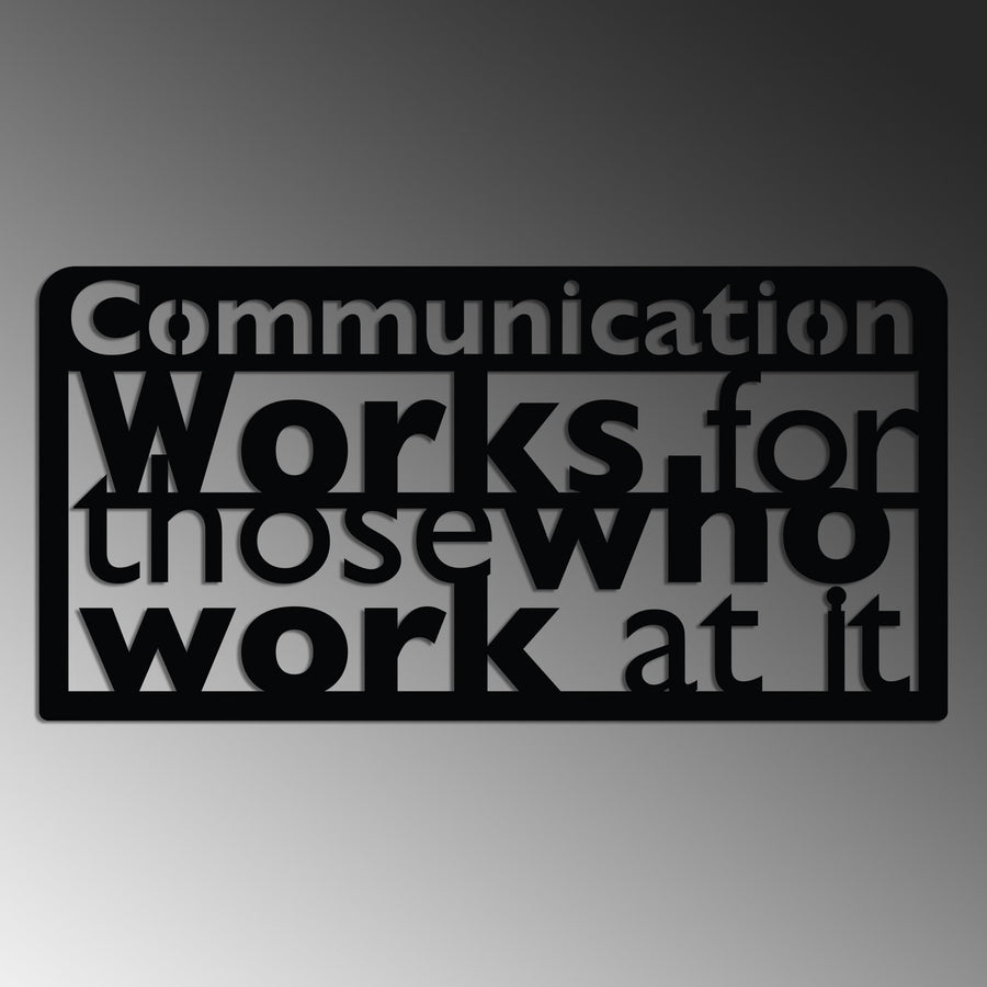 Communication Works Yazılı Metal Duvar Panosu - Siyah