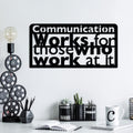 Communication Works Yazılı Metal Duvar Panosu - Siyah