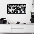 Communication Works Yazılı Metal Duvar Panosu - Siyah