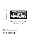 Communication Works Yazılı Metal Duvar Panosu - Siyah