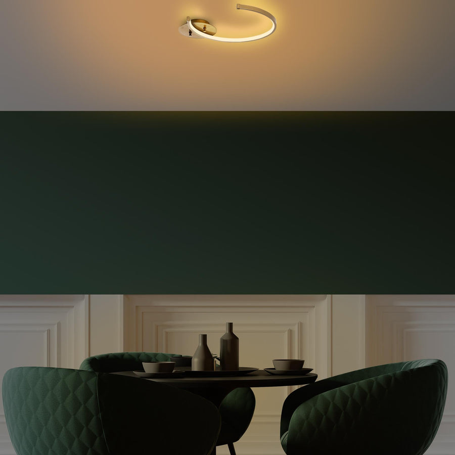 Halka LED Plafonyer Metal - Altın