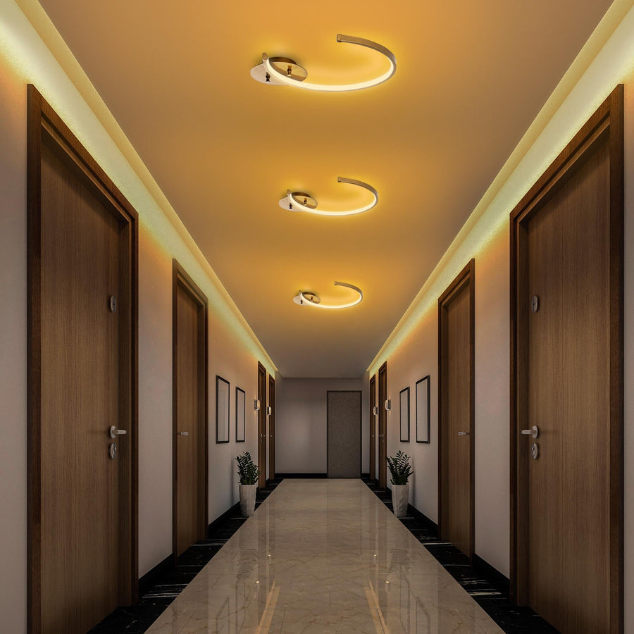 Halka LED Plafonyer Metal - Altın