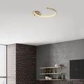Halka LED Plafonyer Metal - Altın