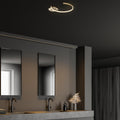 Halka LED Plafonyer Metal - Altın