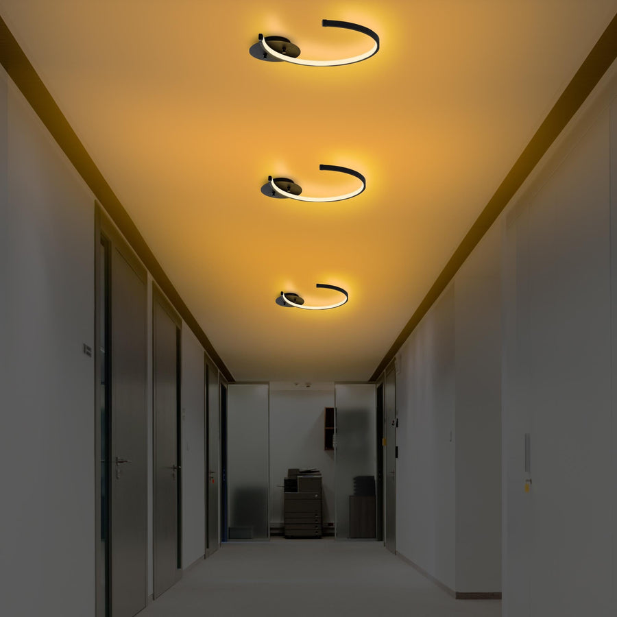 Halka LED Plafonyer Metal - Siyah
