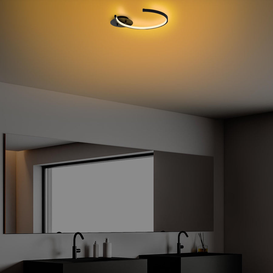 Halka LED Plafonyer Metal - Siyah