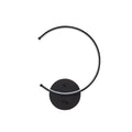 Halka LED Aplik Metal - Siyah