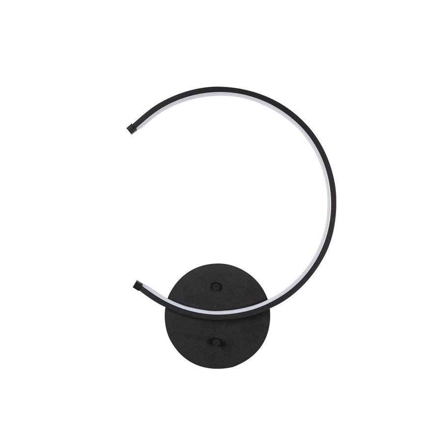 Halka LED Aplik Metal - Siyah