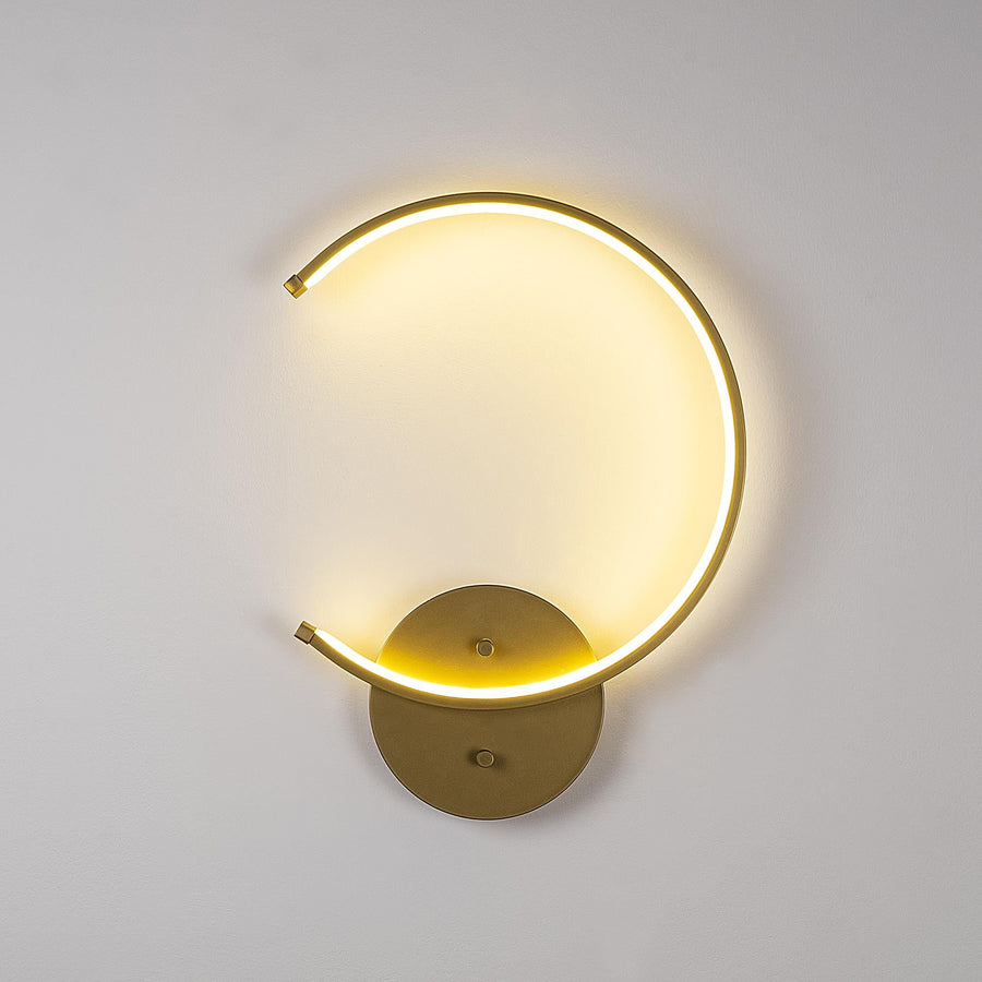 Halka LED Aplik Metal - Altın