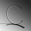 Halka LED Masa Lambası Metal - Siyah