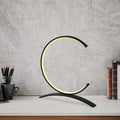 Halka LED Masa Lambası Metal - Siyah