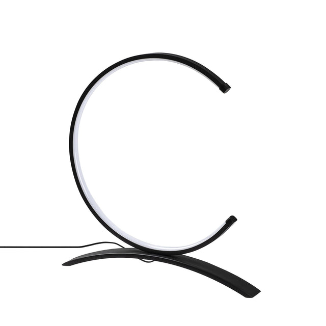 Halka LED Masa Lambası Metal - Siyah