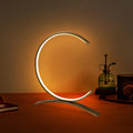 Halka LED Masa Lambası Metal - Altın