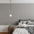 Oval Çerçeveli Tekli Cam Sarkıt - Altın