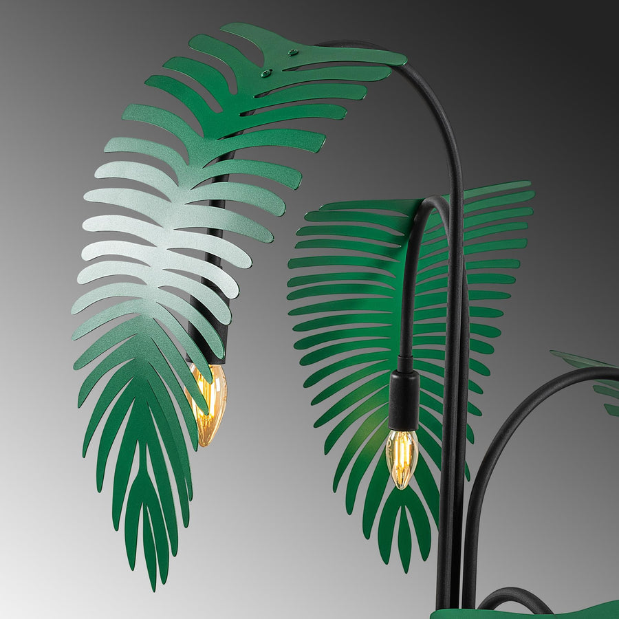 Yaprak 5'li Metal Lambader - Yesil