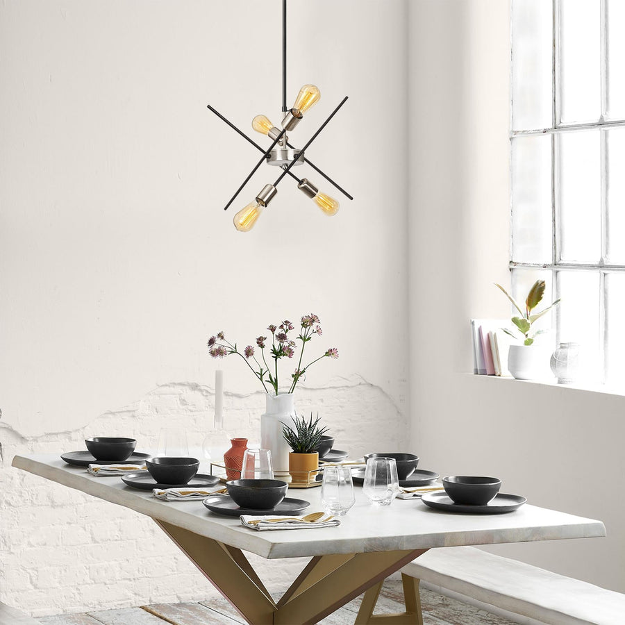 Sputnik Metal Avize Modern - Siyah