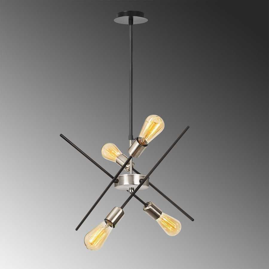 Sputnik Metal Avize Modern - Siyah
