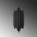 Boru Art Deco Tekli Aplik Modern - Siyah
