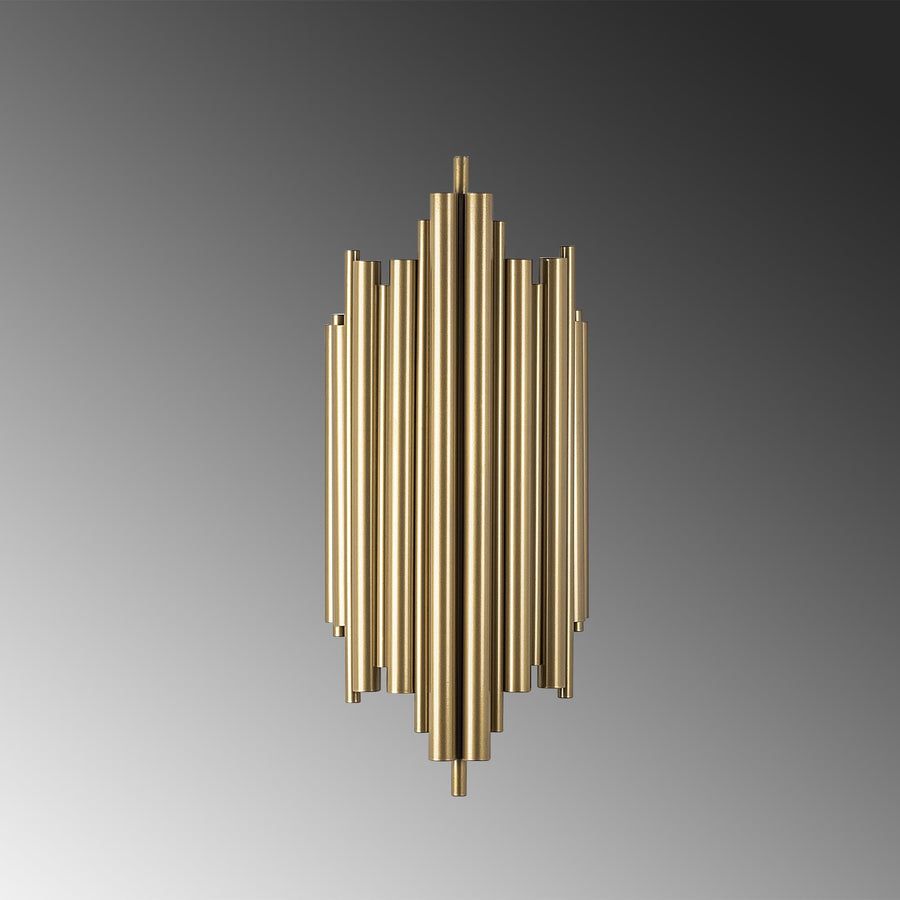 Boru Art Deco Tekli Aplik Modern - Altın