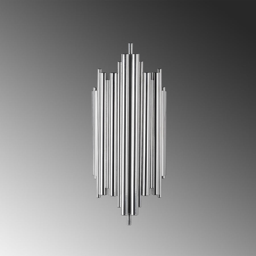 Boru Art Deco Tekli Aplik Modern - Gümüş