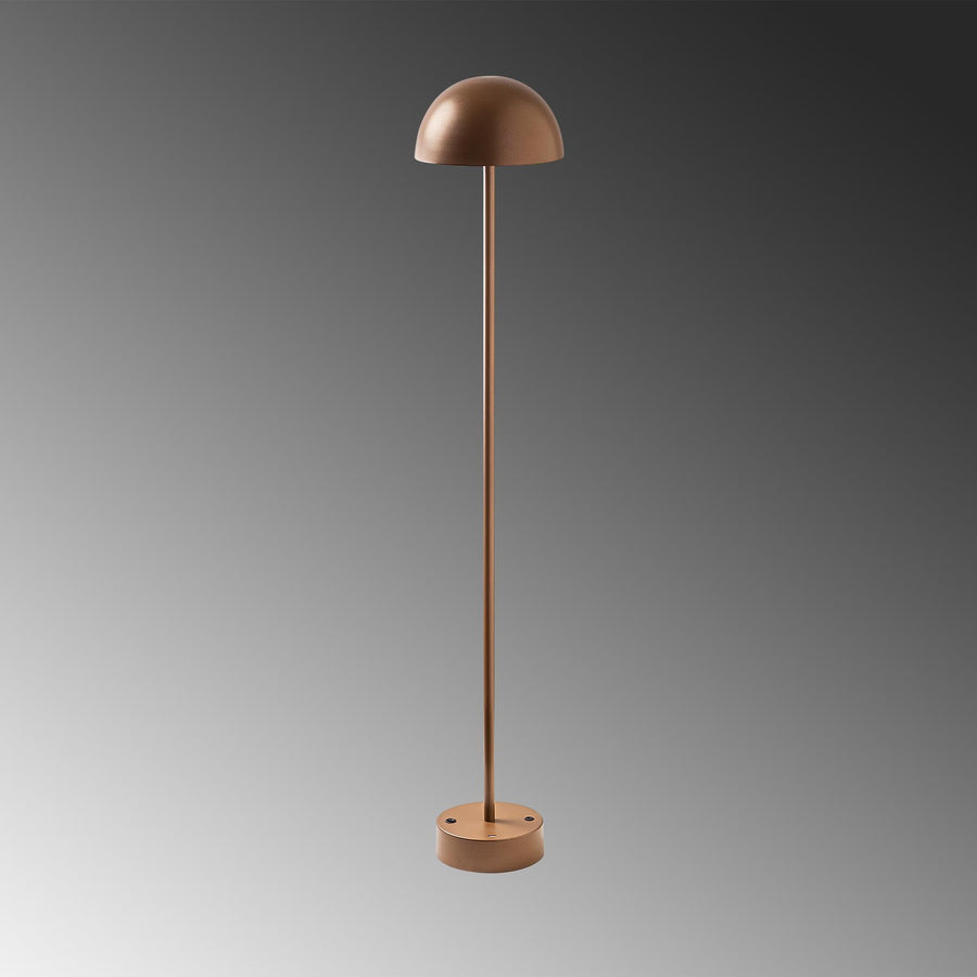 Kubbe Şarjlı Metal Lambader - Bakir