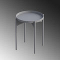 Yuvarlak Metal Sehpa - Gri
