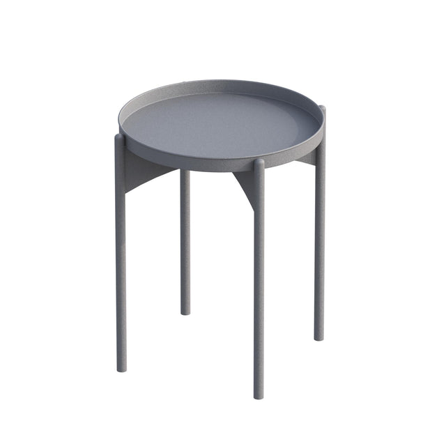 Yuvarlak Metal Sehpa - Gri