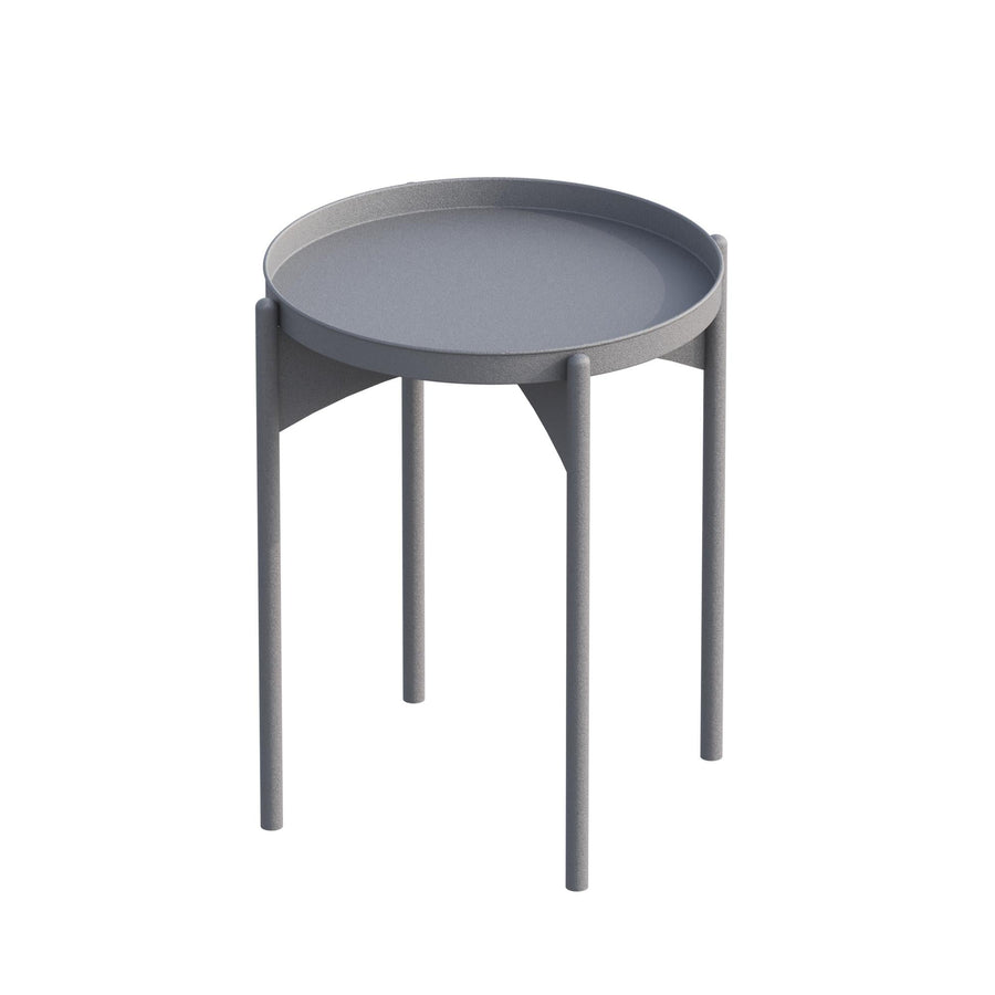 Yuvarlak Metal Sehpa - Gri