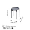 Yuvarlak Metal Sehpa - Gri