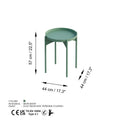 Yuvarlak Metal Sehpa - Yesil