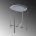 Yuvarlak Metal Tepsi Sehpa - Antrasit