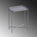 Gri Metal Tepsi Sehpa - Gri
