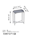 Gri Metal Tepsi Sehpa - Gri