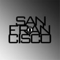 San Francisco Yazili Metal Duvar Apligi - Siyah