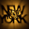 New York Yazili Metal Duvar Apligi - Siyah