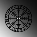 Viking Run Metal Duvar Apliki - Siyah