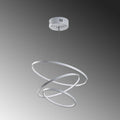 Spiralli LED Avize Metal 3 Halka - Gri