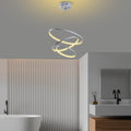 Spiralli LED Avize Metal 3 Halka - Gri