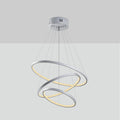 Spiralli LED Avize Metal 3 Halka - Gri